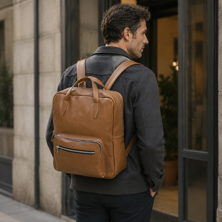 Darko - Sac à dos de travail en cuir pleine fleur
