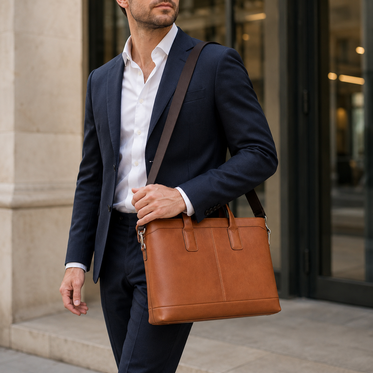 Épure Slim - Porte-documents en cuir pleine fleur